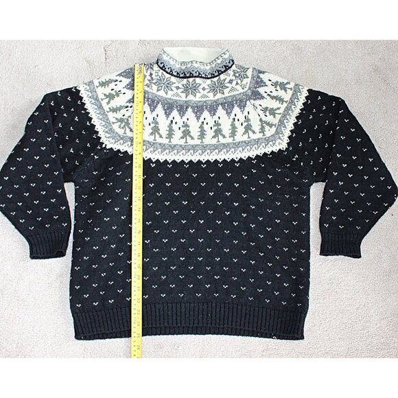 Vintage Eddie Bauer Fair Isle Ski Sweater, Holiday, Cowichan - Med - Hong Kong - Picture 6 of 8